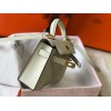 Hermes Kelly Mini II Sellier Bag In Beton Epsom Leather GHW