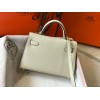 Hermes Kelly Mini II Sellier Bag In Beton Epsom Leather GHW