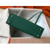 Hermes Kelly Mini II Sellier Bag In Vert Vertigo Epsom Leather