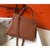 Hermes Kelly 32cm Retourne Bag in Gold Clemence Leather GHW