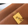 Hermes Kelly 32cm Retourne Bag in Gold Clemence Leather GHW