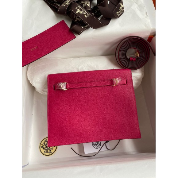 H**mes kelly danse ii bag in rose mexico evercolor calfskin