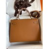 Hermes Kelly Sellier 32 Handmade Bag In Gold Epsom Calfskin