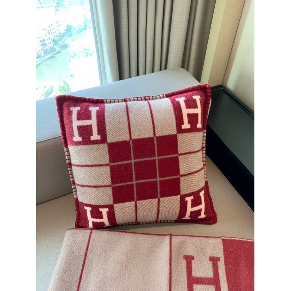 H**mes red small avalon iii pillow cover