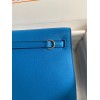Hermes Kelly Danse II Handmade Bag In Blue Hydra Evercolor Calfskin