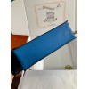 Hermes Kelly Danse II Handmade Bag In Blue Hydra Evercolor Calfskin