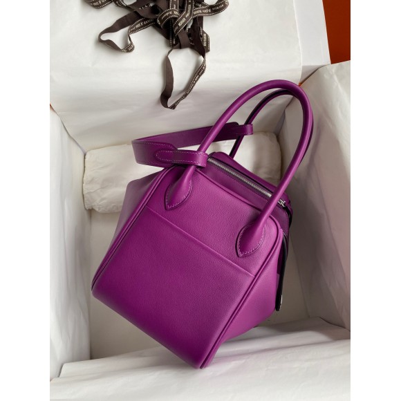 Hermes Lindy 26 Handmade Bag In Anemone Swift Calfskin Hermes Lindy 26 Handmade Bag In Anemone Swift Calfskin