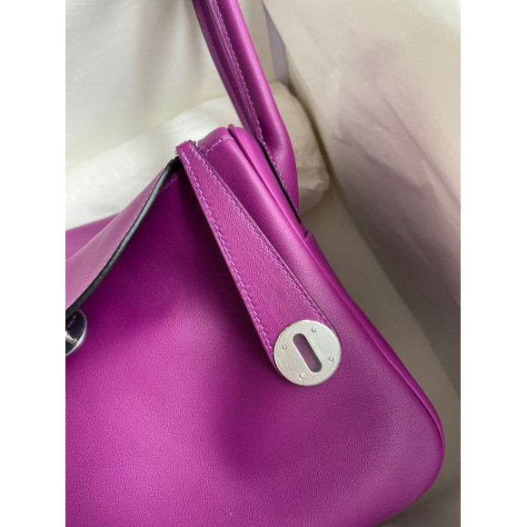 Hermes Lindy 26 Handmade Bag In Anemone Swift Calfskin Hermes Lindy 26 Handmade Bag In Anemone Swift Calfskin