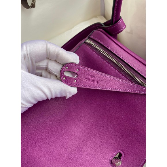 Hermes Lindy 26 Handmade Bag In Anemone Swift Calfskin Hermes Lindy 26 Handmade Bag In Anemone Swift Calfskin