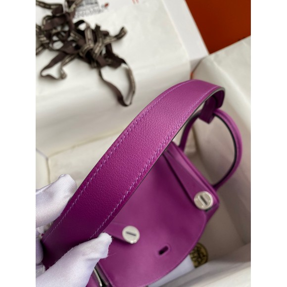 Hermes Lindy 26 Handmade Bag In Anemone Swift Calfskin Hermes Lindy 26 Handmade Bag In Anemone Swift Calfskin