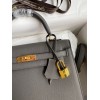 Hermes Kelly Sellier 28 Handmade Bag In Etain Epsom Calfskin