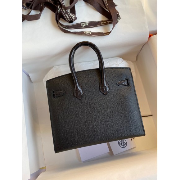 H**mes so black midnight faubourg birkin 20 sellier limited edition bag