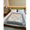 Hermes Avalon Throw Blanket in Grey Wool and Cashmere