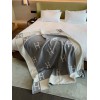 Hermes Avalon Throw Blanket in Grey Wool and Cashmere