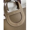 Hermes In The Loop 18 Handmade Bag in Taupe Clemence Leatherther