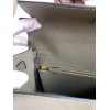 Hermes Kelly Sellier 28 Handmade Bag In Vert De Gris Epsom Calfskin