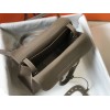 Hermes Halzan 31cm Bag In Taupe Clemence Leather