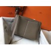 Hermes Halzan 31cm Bag In Taupe Clemence Leather