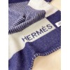 Hermes H Riviera Blanket in Marine Wool and Cashmere