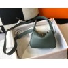 Hermes Lindy Mini Bag In Vert Amande Clemence Leather GHW