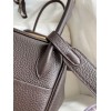 Hermes Lindy 26 Handmade Bag In Ebene Clemence Leather