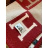 Hermes Avalon III Throw Blanket in Red Wool and Cashmere