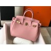 Hermes Birkin 30 Bag in Pink Clemence Leather with GHW