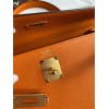 Hermes Kelly Sellier 32 Handmade Bag In Orange Epsom Calfskin