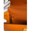 Hermes Kelly Sellier 32 Handmade Bag In Orange Epsom Calfskin