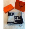 Hermes Avalon Throw Blanket in Blue Wool and Cashmere