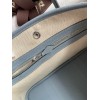 Hermes Garden Party 30 Handmade Bag in Blue Lin Clemence Leather