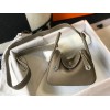 Hermes Lindy Mini Bag In Taupe Clemence Leather PHW
