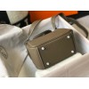 Hermes Lindy Mini Bag In Taupe Clemence Leather PHW