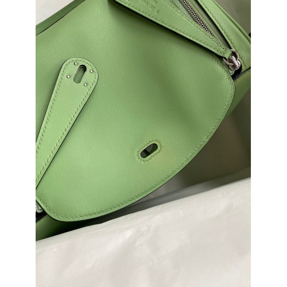 Hermes Lindy 26 Handmade Bag In Vert Cypres Swift Calfskin Hermes Lindy 26 Handmade Bag In Vert Cypres Swift Calfskin