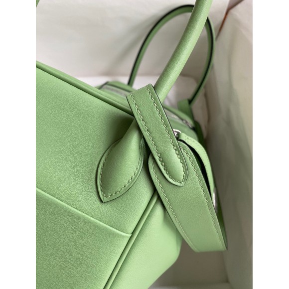 Hermes Lindy 26 Handmade Bag In Vert Cypres Swift Calfskin Hermes Lindy 26 Handmade Bag In Vert Cypres Swift Calfskin