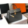 Hermes Kelly 28cm Sellier Bag in Ardoise Epsom Calfskin GHW