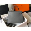 Hermes Kelly 28cm Sellier Bag in Ardoise Epsom Calfskin GHW