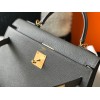 Hermes Kelly 28cm Sellier Bag in Ardoise Epsom Calfskin GHW