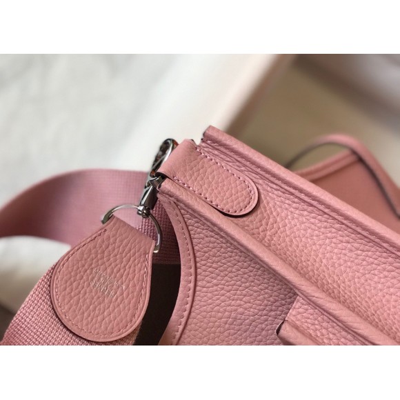 H**mes evelyne iii 29 bag in pink clemence leather