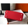 Hermes Kelly 25cm Retourne Bag in Red Clemence Leather GHW