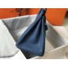 Hermes Birkin 35 Bag in Blue Agate Clemence Leather with GHW
