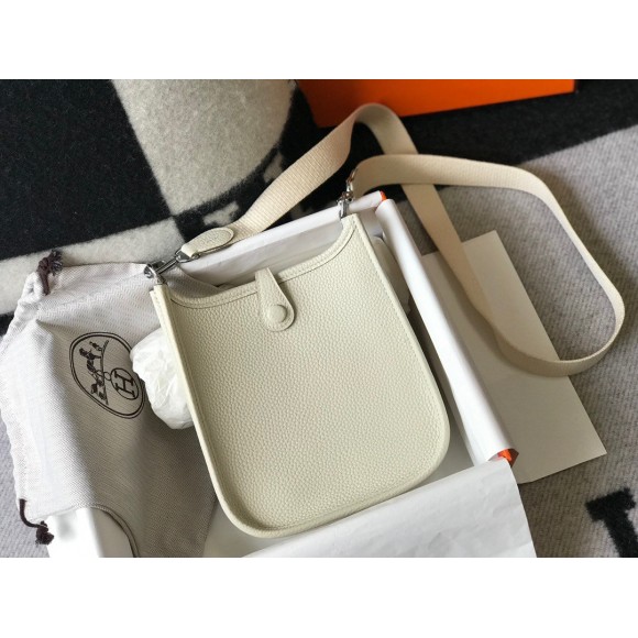 H**mes evelyne iii mini bag in beton clemence leather