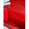 Hermes Kelly Danse II Handmade Bag In Red Evercolor Calfskin