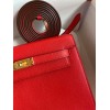Hermes Kelly Danse II Handmade Bag In Red Evercolor Calfskin