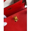 Hermes Kelly Danse II Handmade Bag In Red Evercolor Calfskin
