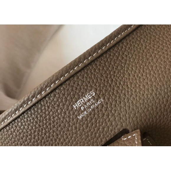 H**mes evelyne iii 29 bag in taupe clemence leather