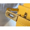 Hermes Kelly 25cm Sellier Bag in Jaune Ambre Epsom Calfskin GHW