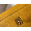 Hermes Kelly 25cm Sellier Bag in Jaune Ambre Epsom Calfskin GHW