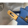 Hermes Kelly 25cm Sellier Bag in Blue Agate Epsom Calfskin GHW