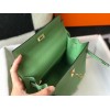 Hermes Kelly 25cm Sellier Bag in Vert Criquet Epsom Calfskin GHW